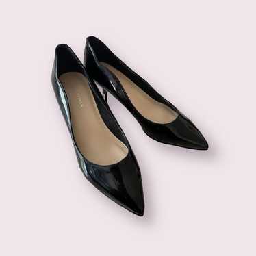 Marc Fisher Size 8 Black Patent Kitten Heels