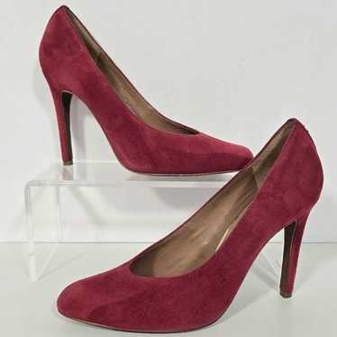 Coach Urban Red Suede Heels Pumps Shoes Size 7.5 O