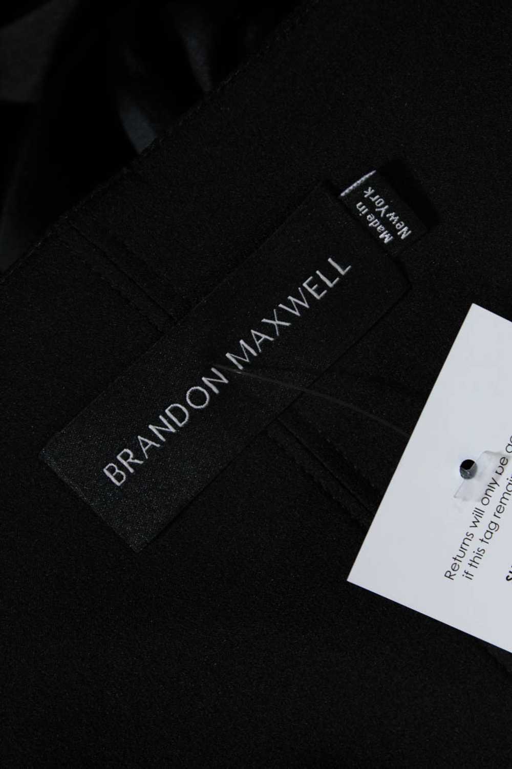 Brandon Maxwell Womens Scoop Neck Gathered Satin … - image 7