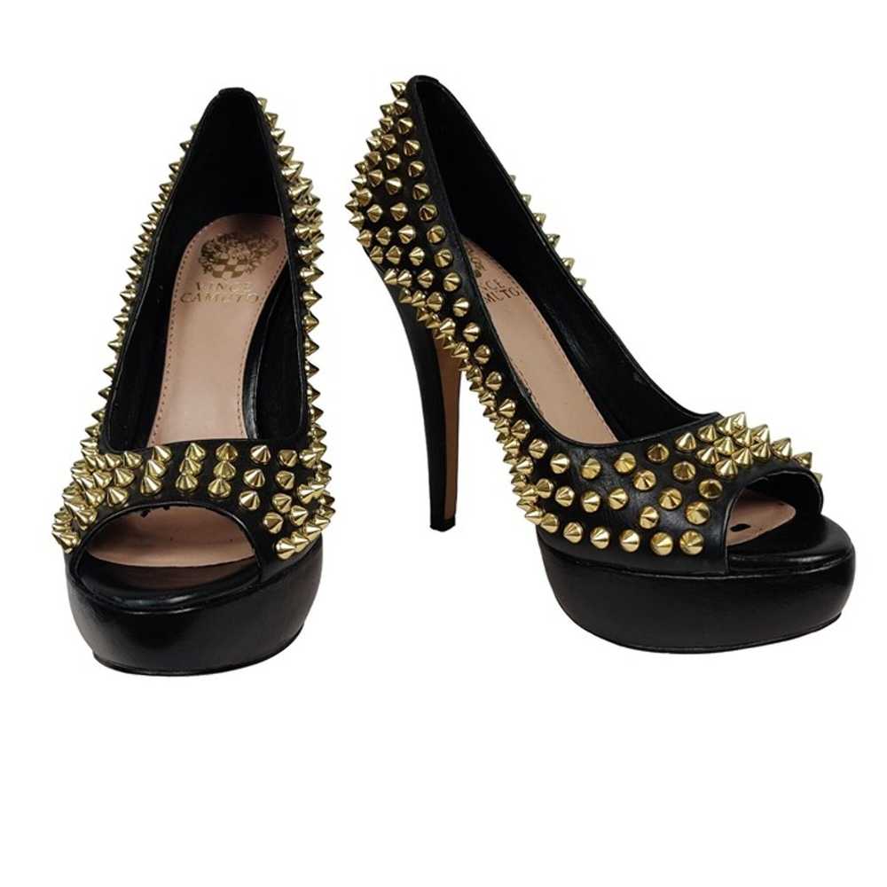 VINCE CAMUTO Womens Leather Studded Spike Platfor… - image 1