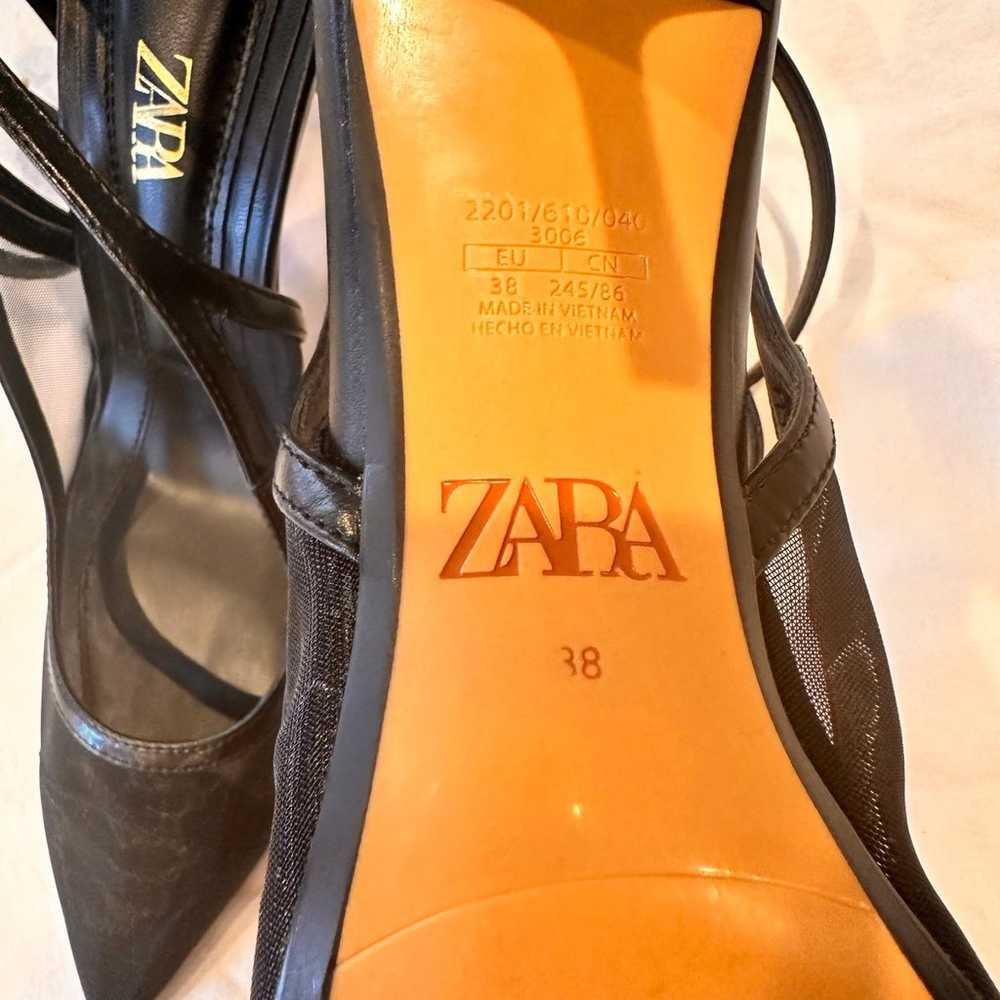 Zara’s ankle strap mesh heels - image 7