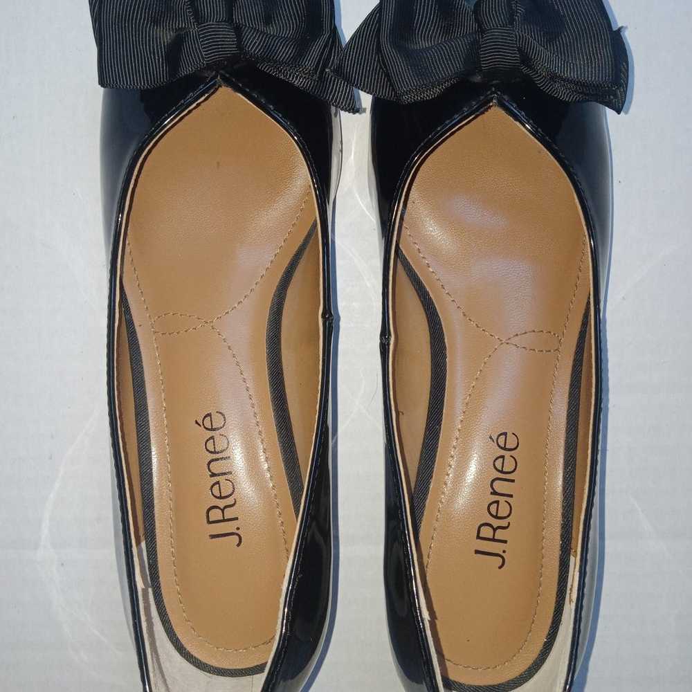 J Renee Womens Cameo Pump Heel Black Patent Leath… - image 1
