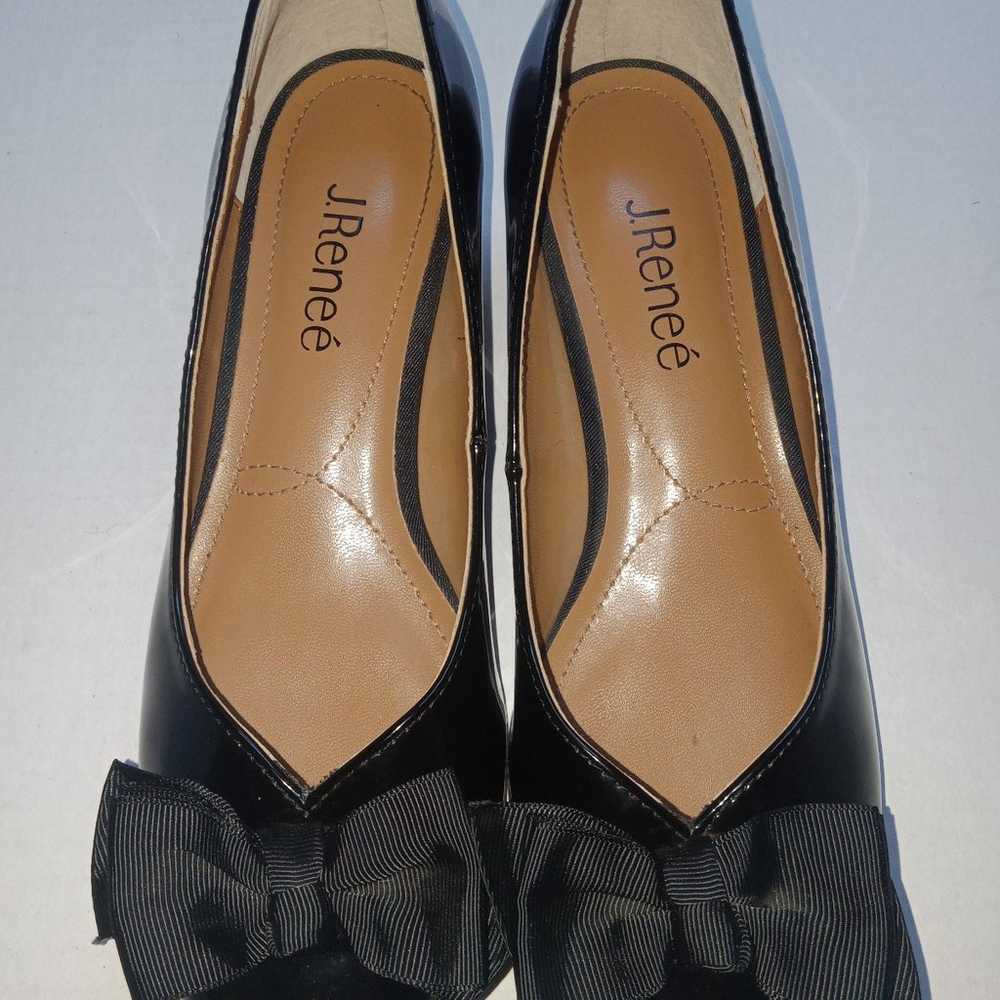 J Renee Womens Cameo Pump Heel Black Patent Leath… - image 9