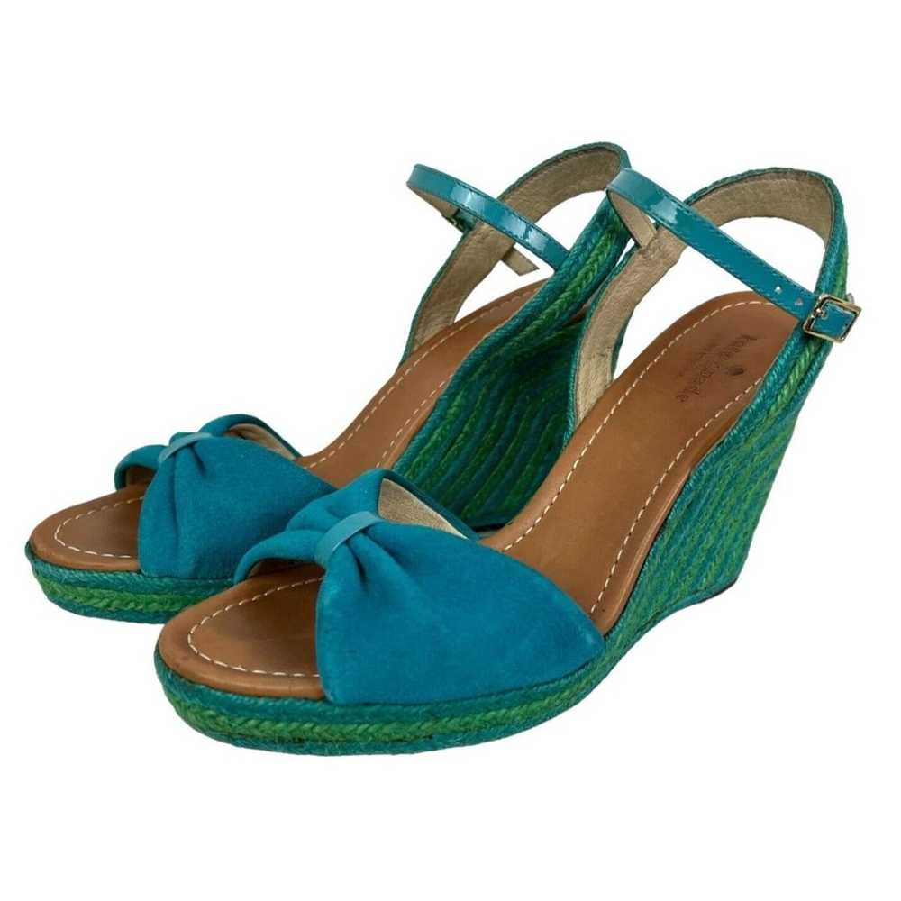 Kate Spade Wedge Sandals  Women's Size 9  Turquoi… - image 1