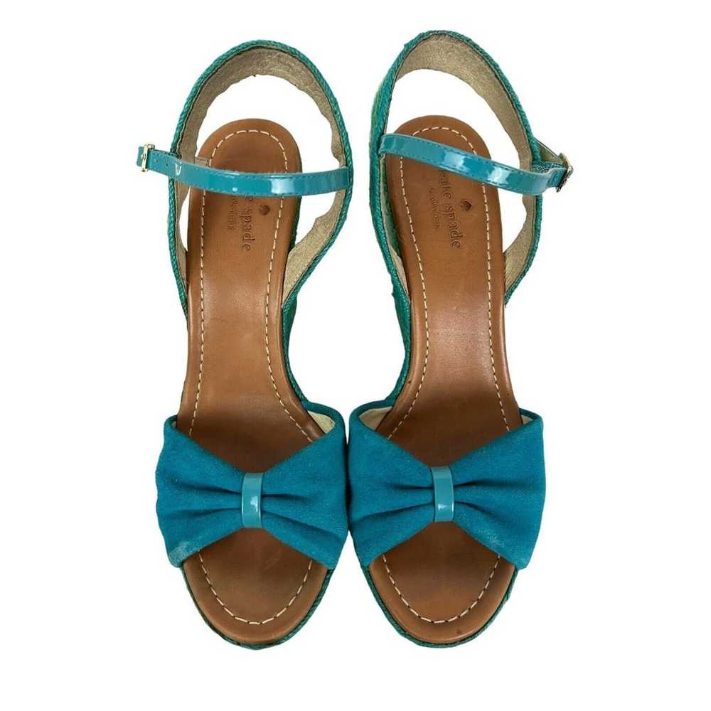 Kate Spade Wedge Sandals  Women's Size 9  Turquoi… - image 2
