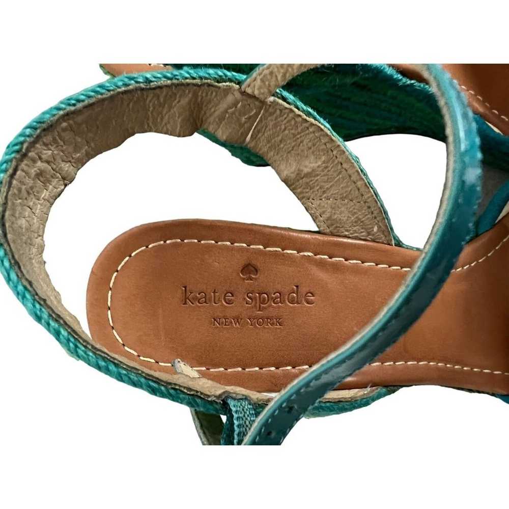 Kate Spade Wedge Sandals  Women's Size 9  Turquoi… - image 8
