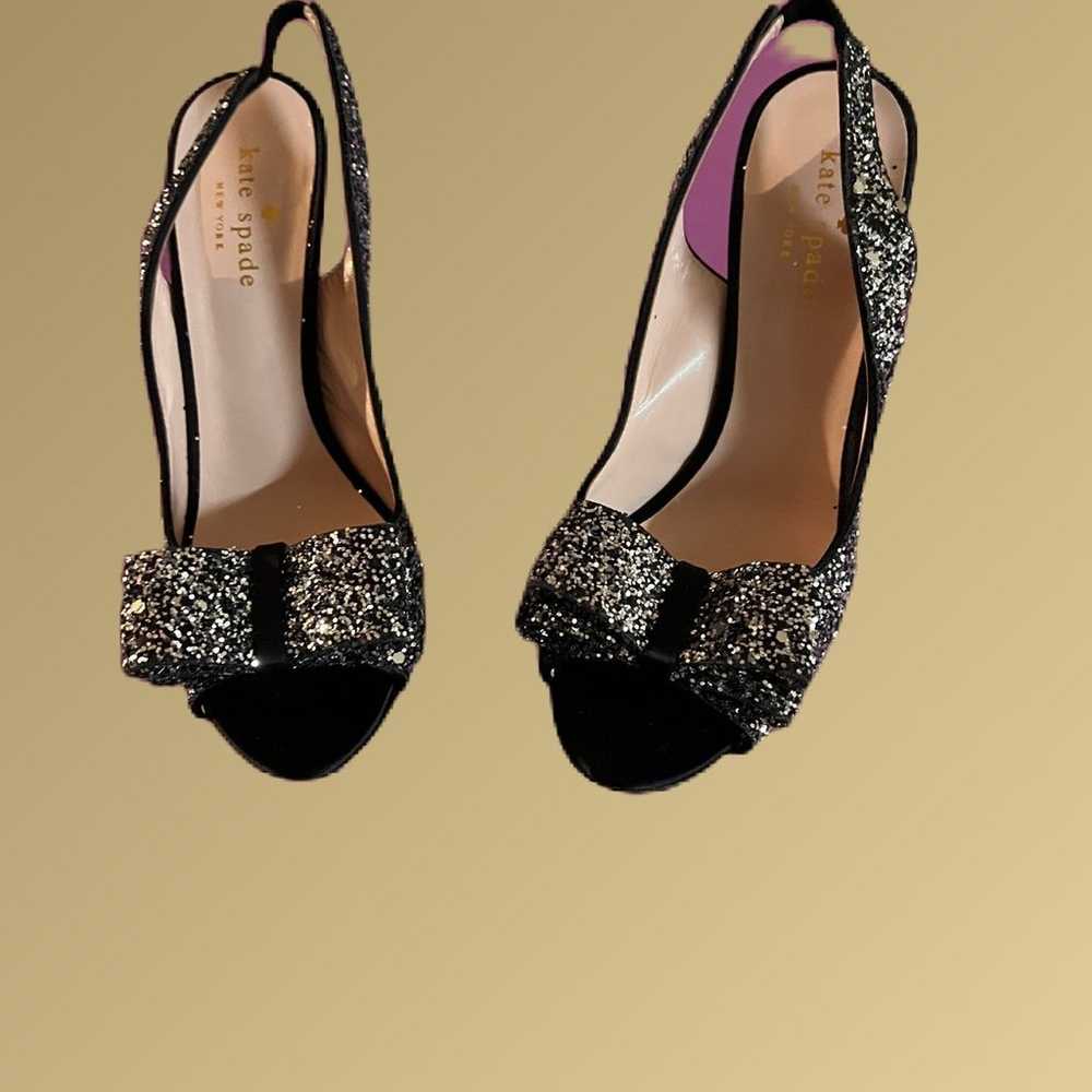 KATE SPADE Bridal Elegant Wedding Heels Shoes Bla… - image 1