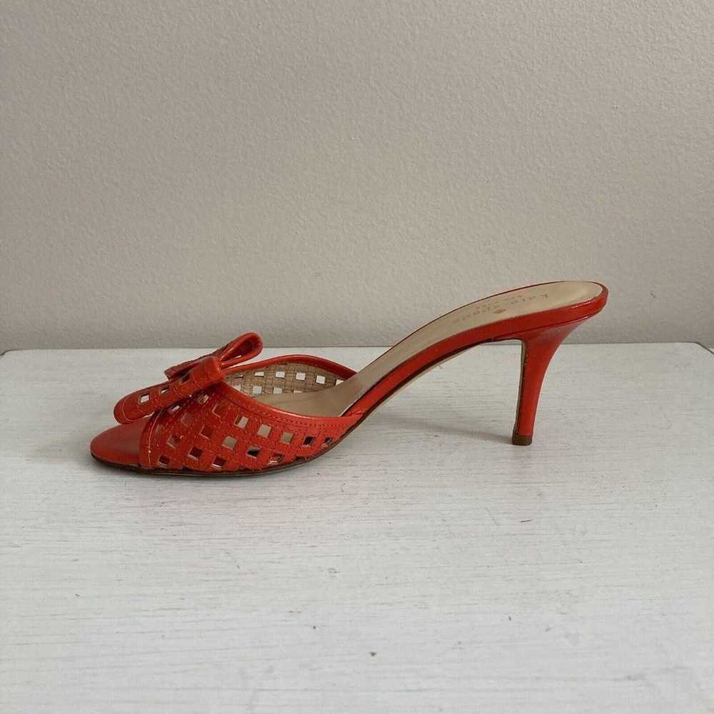 Kate Spade Womens Red Open Toe Heels Bow Size 7.5… - image 4