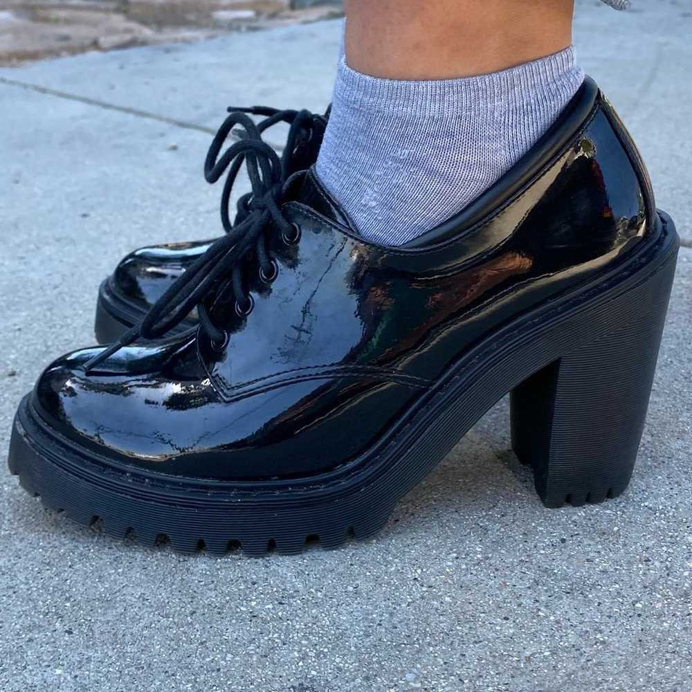 DR Martens All Black Woman Shoes size 8 Heeled Sh… - image 3