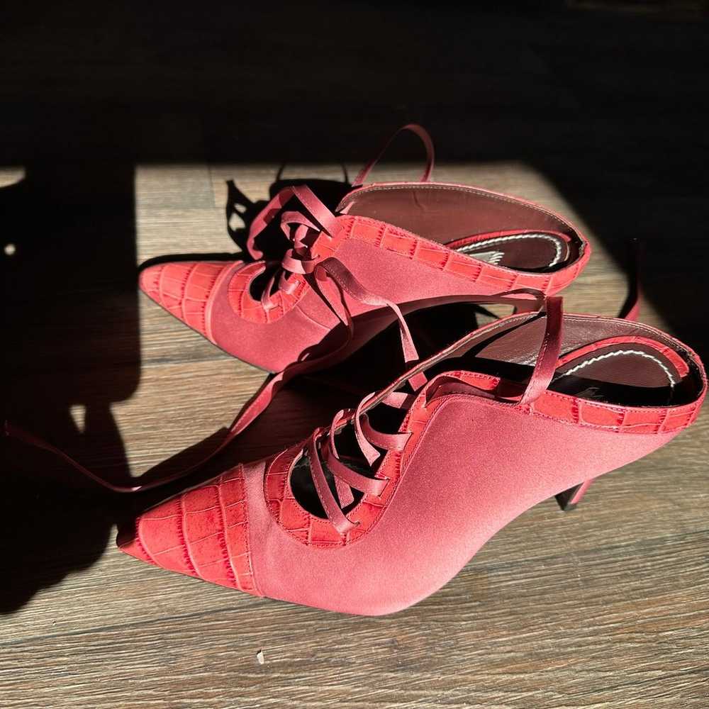 ZARA Tied High Heeled Pump Shoes size 39 - image 10