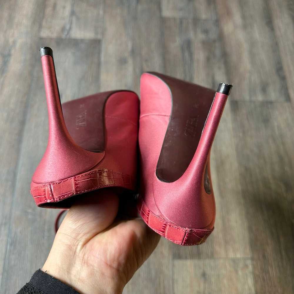 ZARA Tied High Heeled Pump Shoes size 39 - image 5