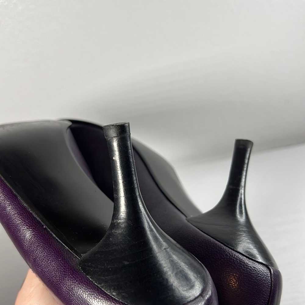 Stuart Weitzman Purple Leather Chain Shoes Sz. 7.5 - image 12