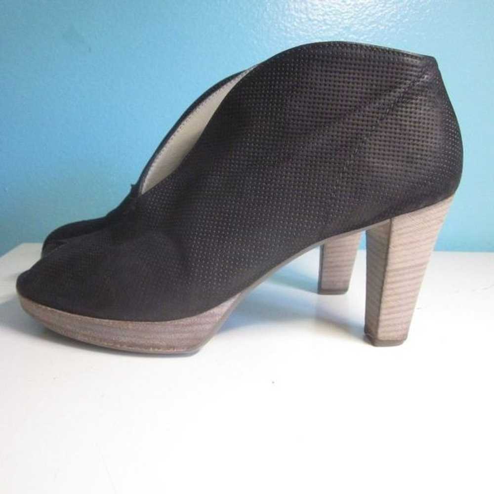 Paul Green Perforated Leather Ankle Bootie Heel 8 - image 2