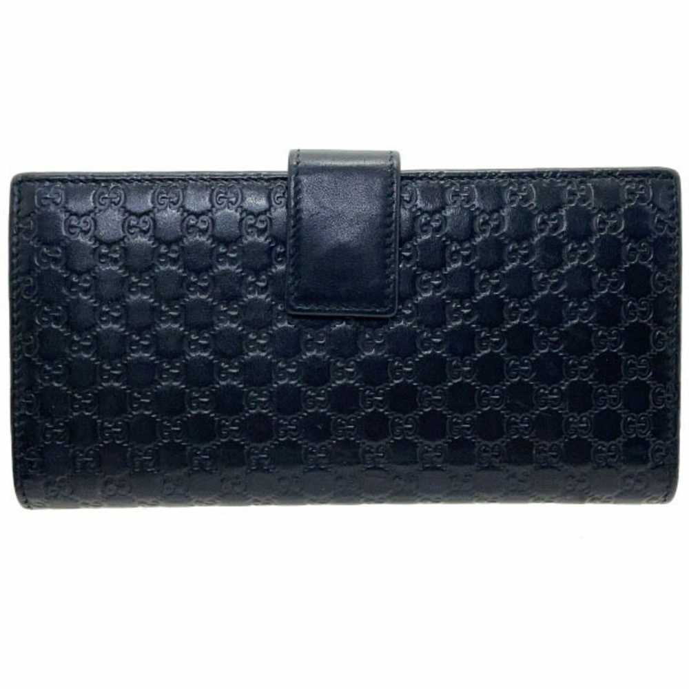 Gucci GUCCI Long Wallet Micro ssima W Leather Bla… - image 2