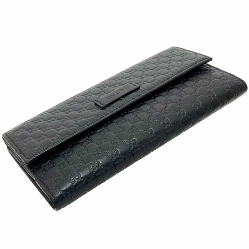 Gucci GUCCI Long Wallet Micro ssima W Leather Bla… - image 3