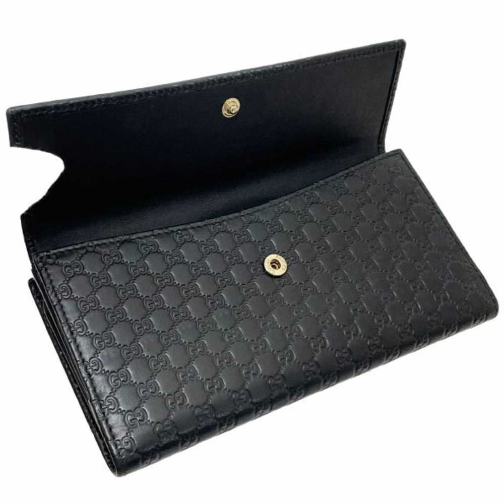 Gucci GUCCI Long Wallet Micro ssima W Leather Bla… - image 6