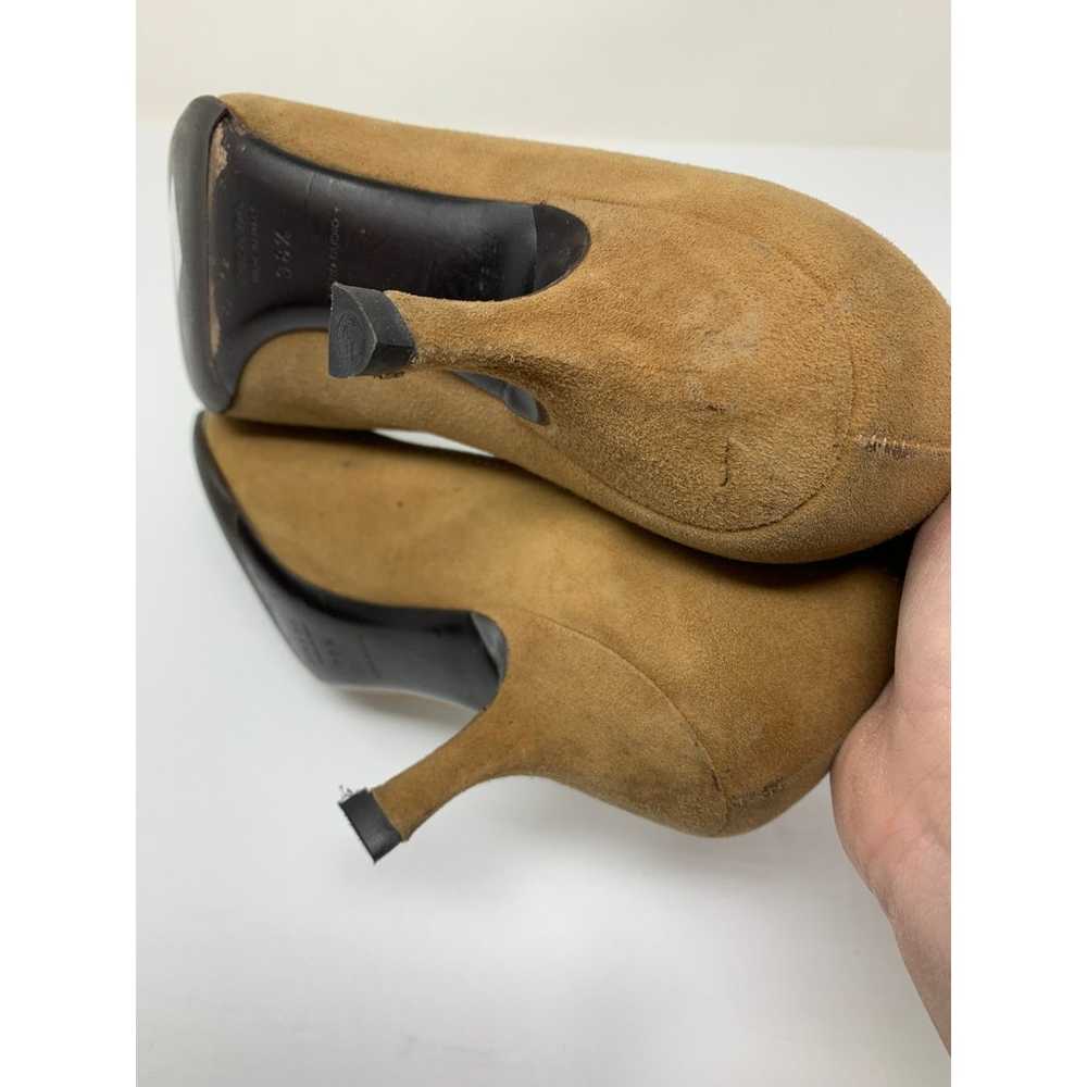 Prada Women's 38.5 US 8.5 Suede Kitten Heel Pumps… - image 7