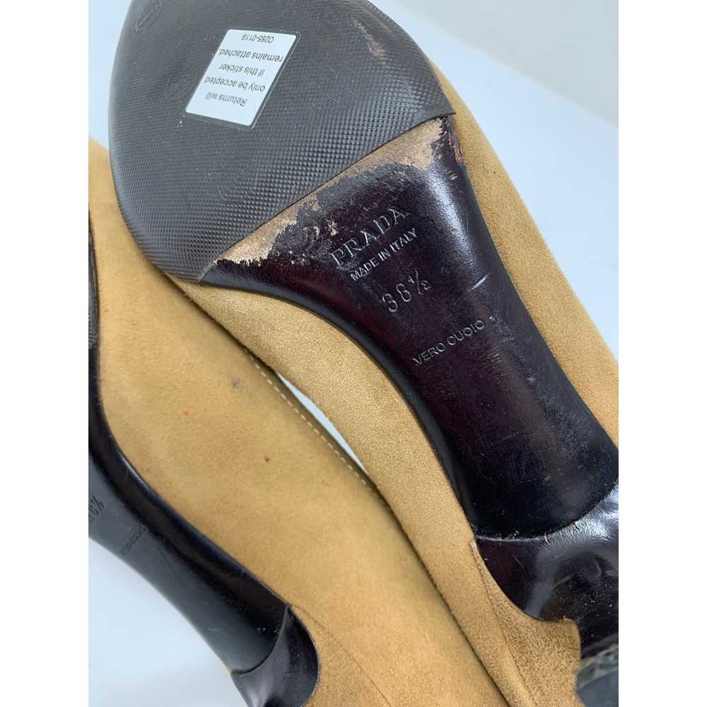 Prada Women's 38.5 US 8.5 Suede Kitten Heel Pumps… - image 8
