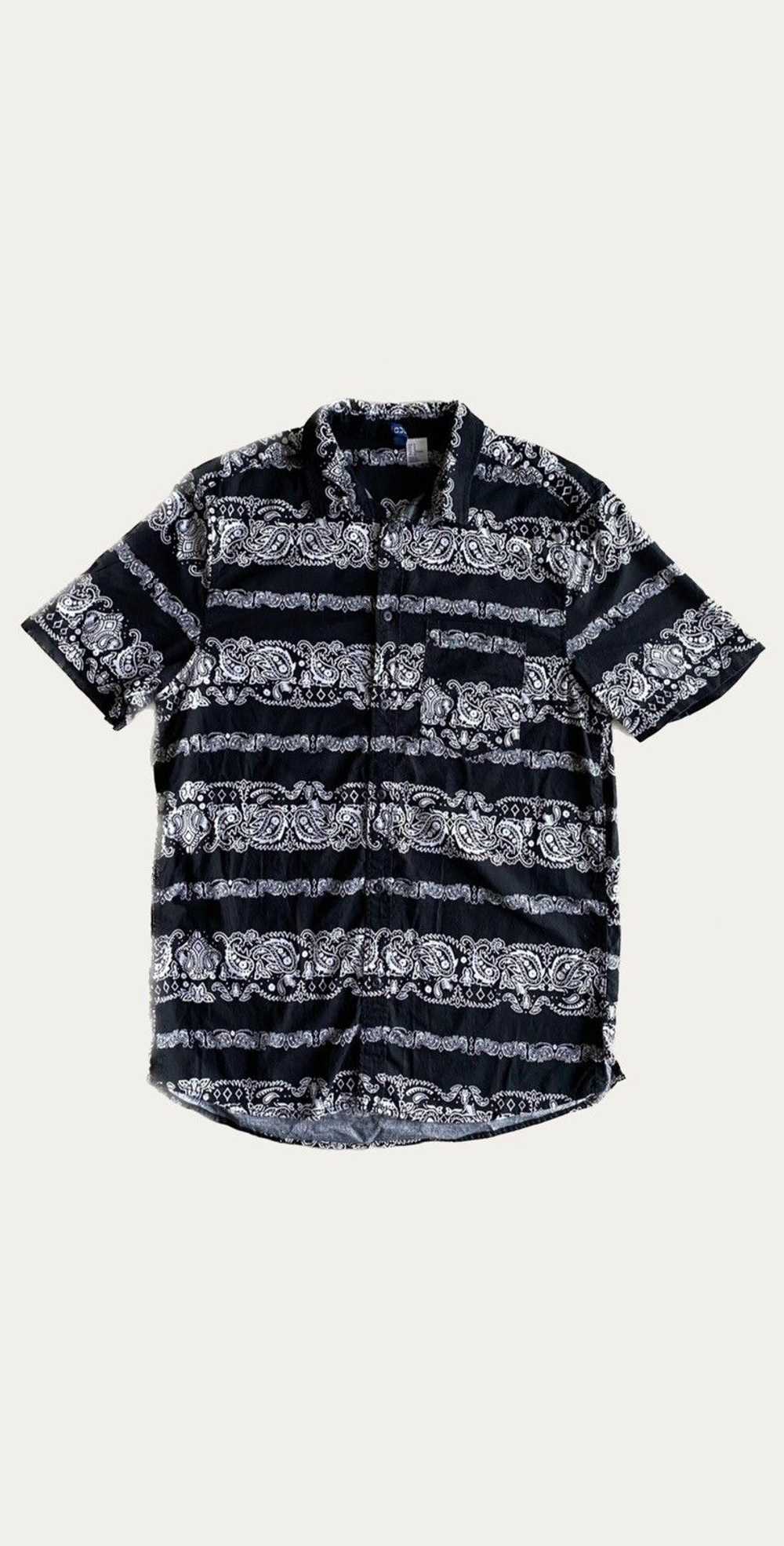 Japanese Brand Black Paisley Shirt - image 1