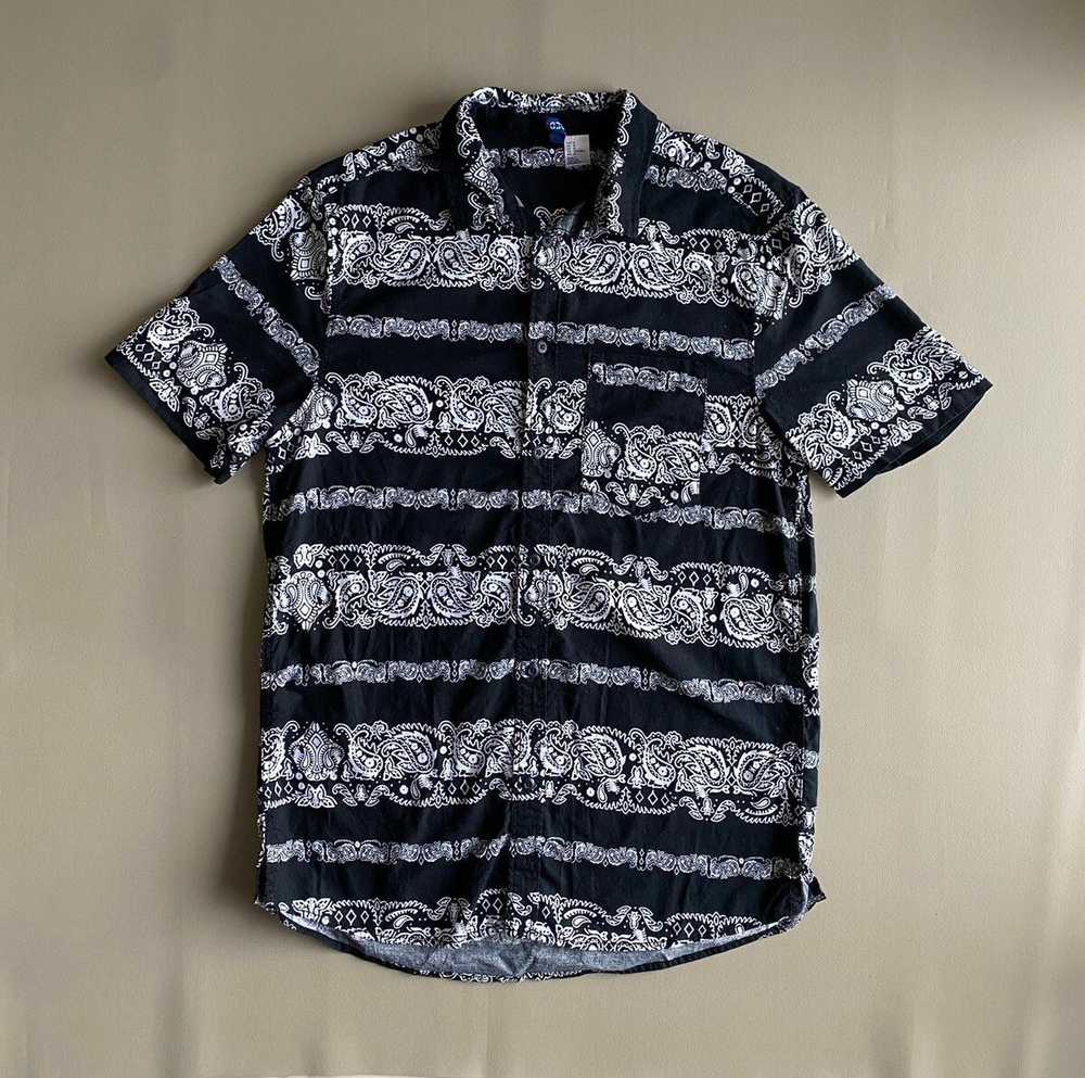Japanese Brand Black Paisley Shirt - image 2