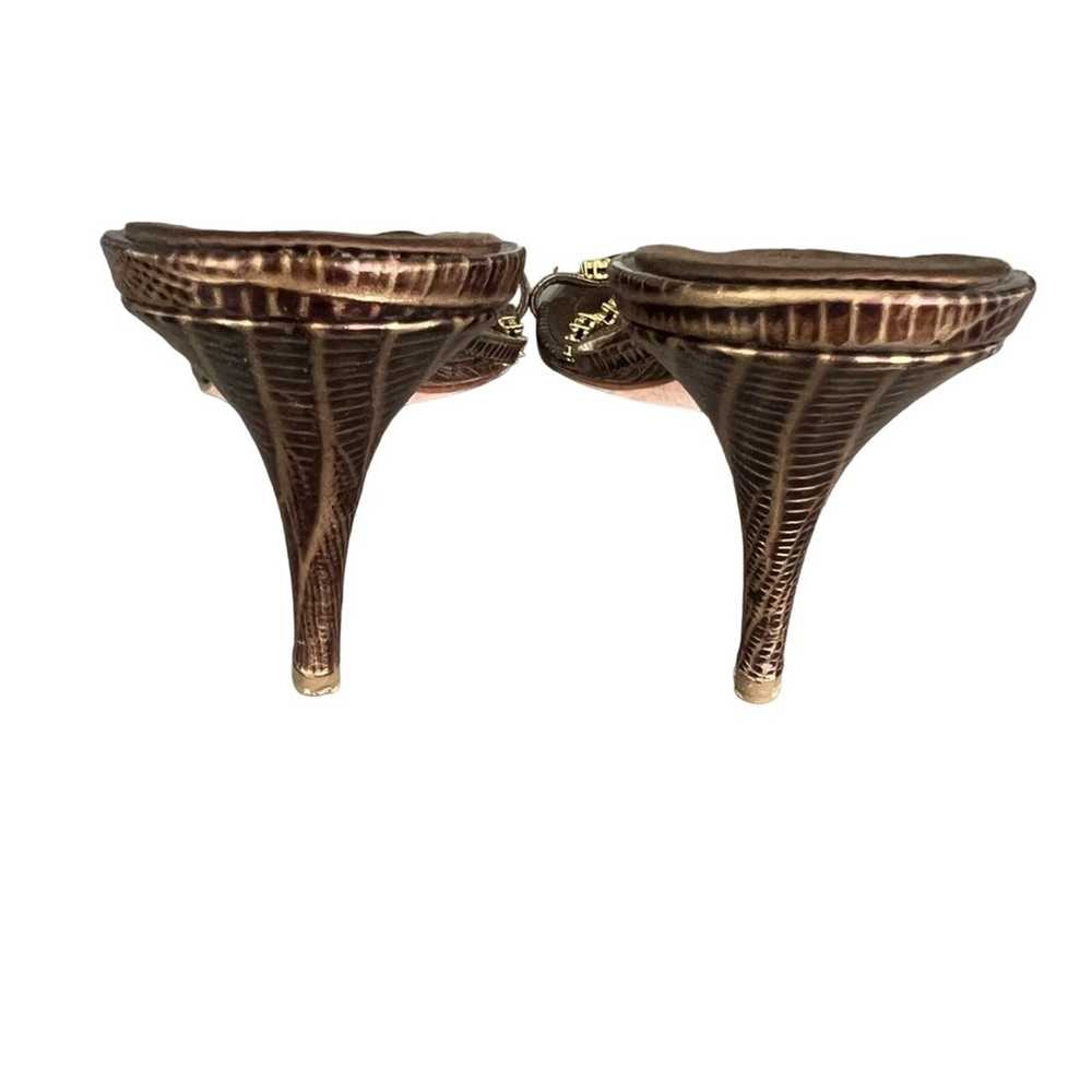RARE Giuseppe Zanotti Topaz Jeweled Metallic Leat… - image 2