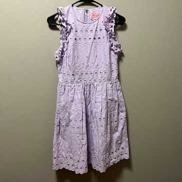 Kate Spade Eyelet Mini Dress size 2 purple - image 1