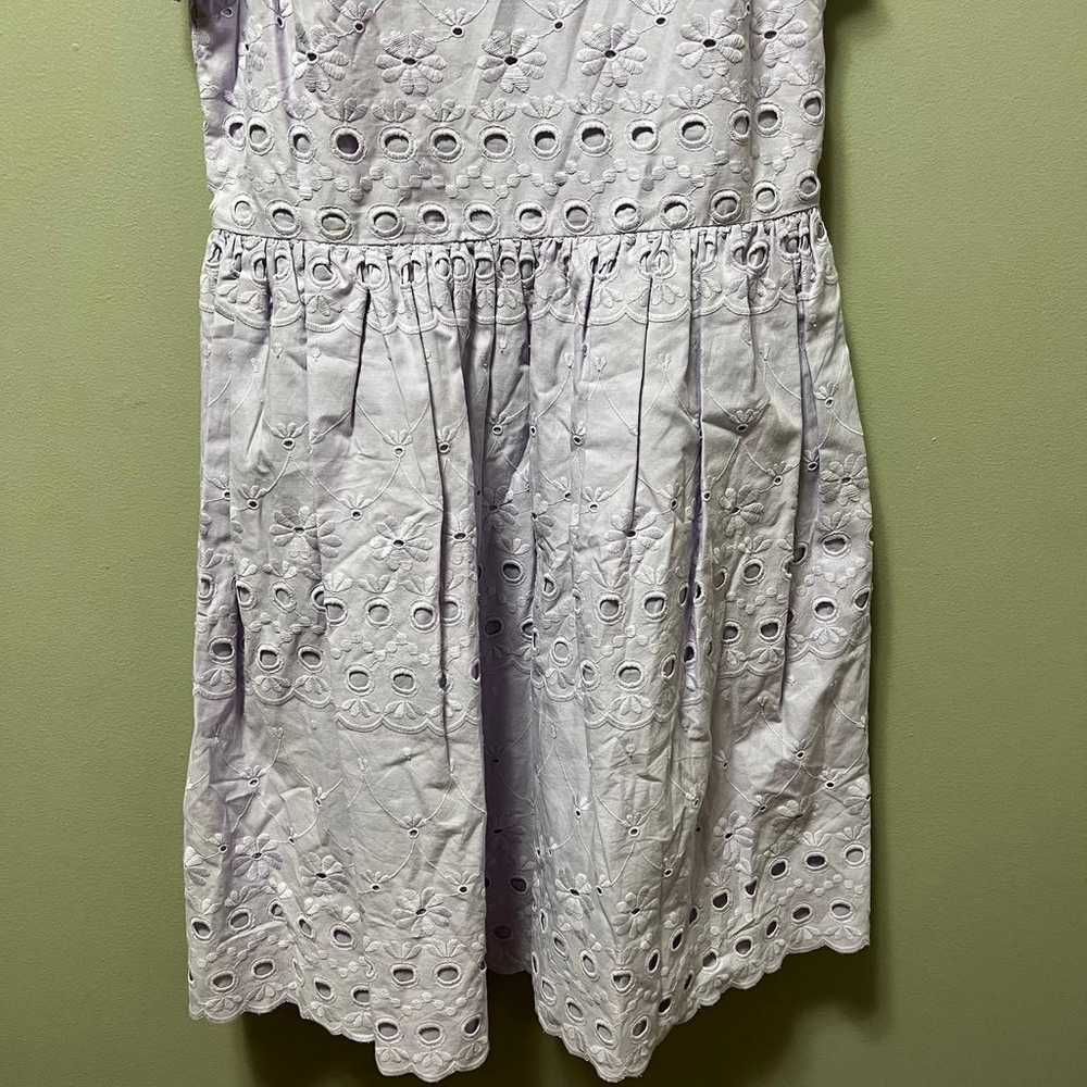 Kate Spade Eyelet Mini Dress size 2 purple - image 2
