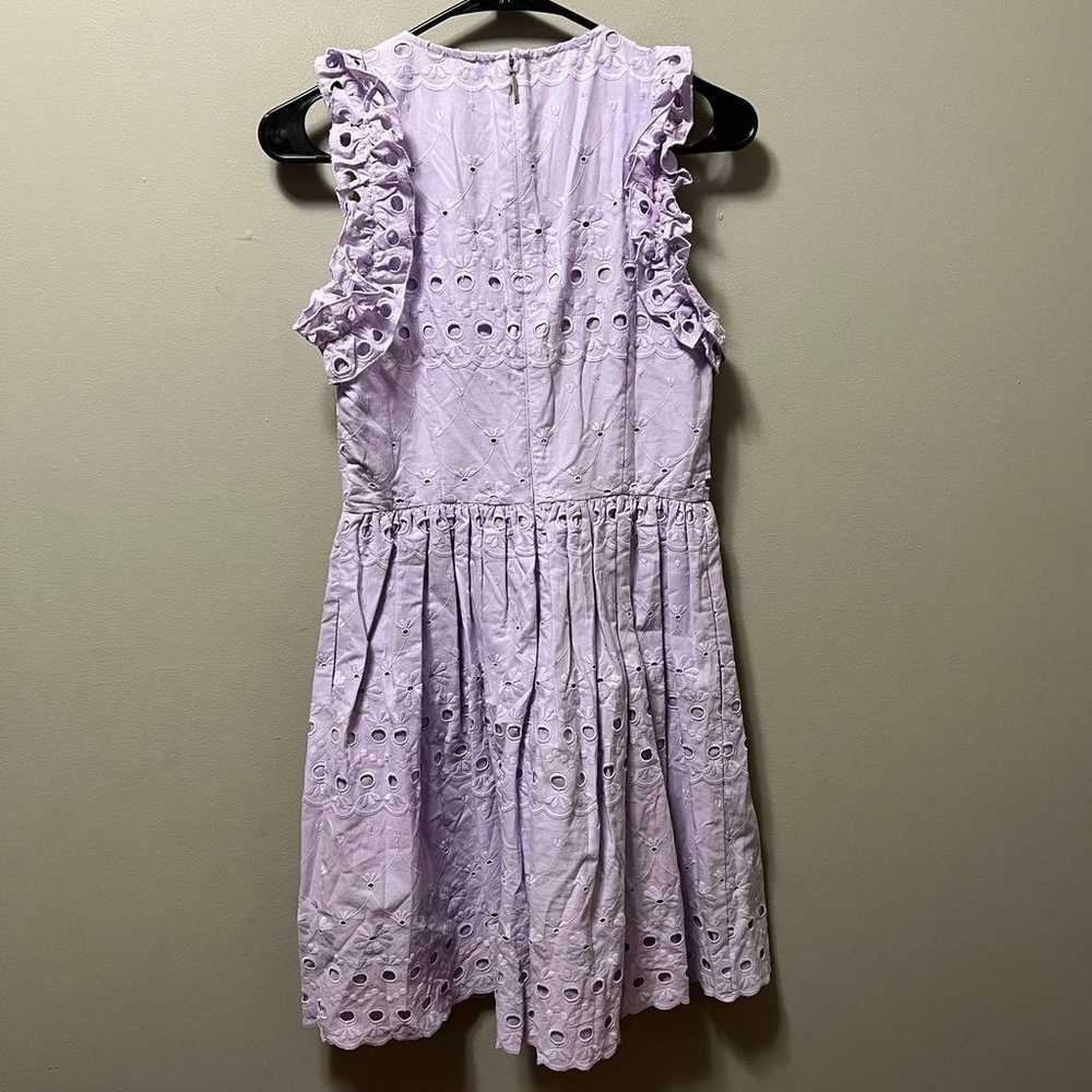 Kate Spade Eyelet Mini Dress size 2 purple - image 4