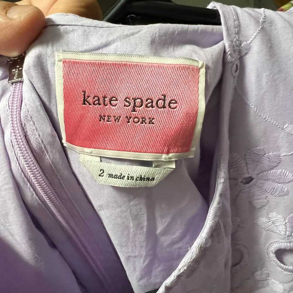 Kate Spade Eyelet Mini Dress size 2 purple - image 5