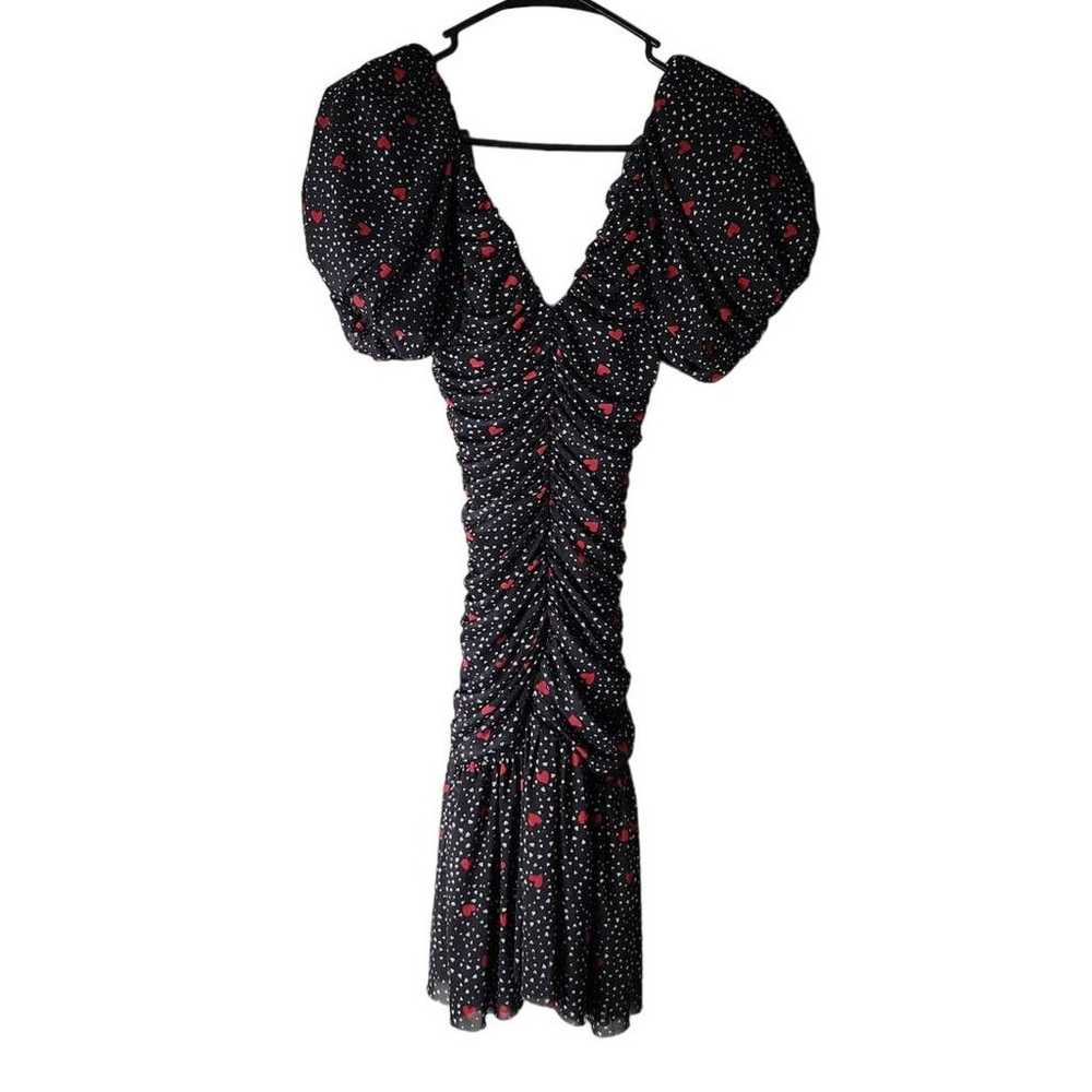Miss Selfridge Mini Dress Mesh Fit & Flare Black … - image 2