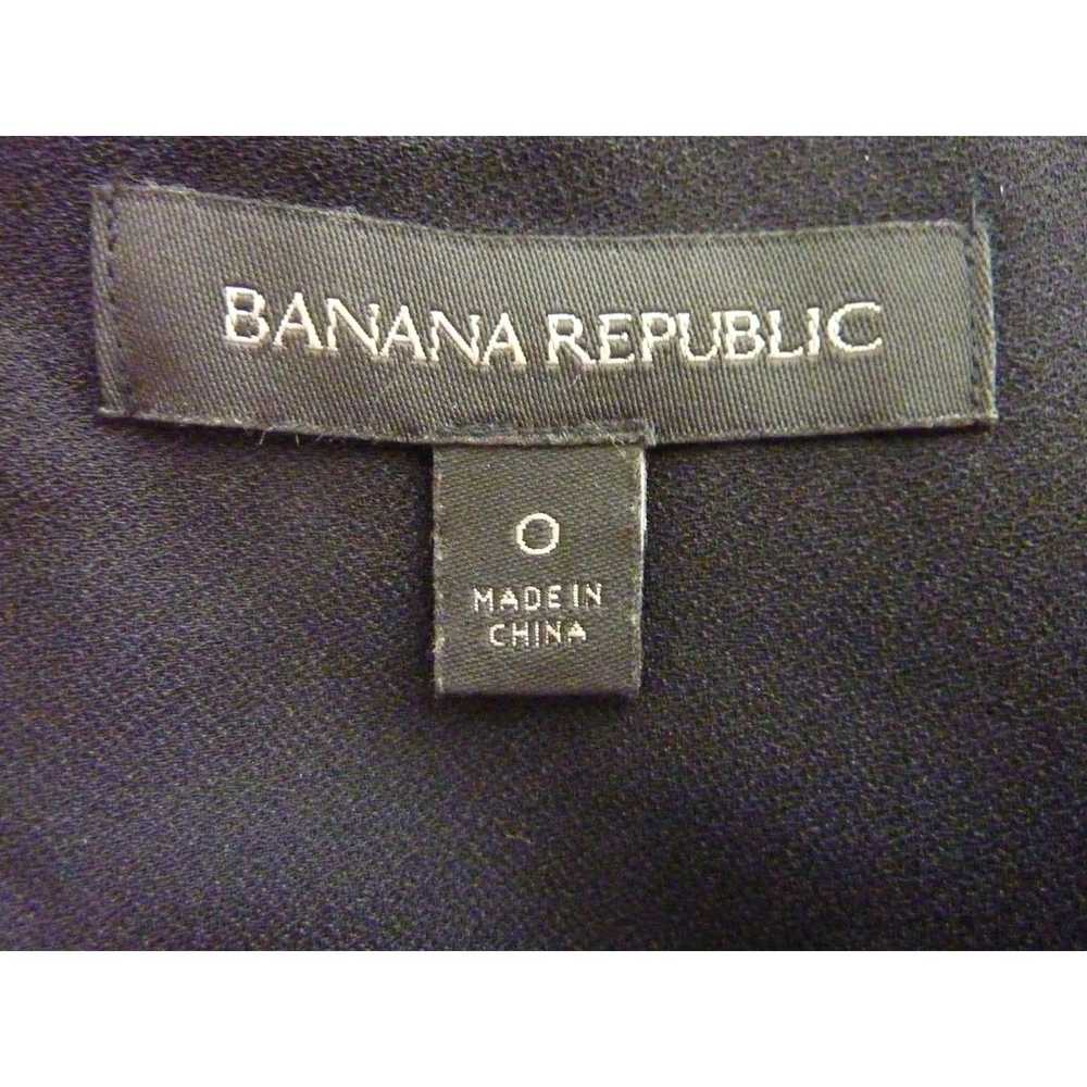 Banana Republic Black Boatneck Dress Ruffle Trim - image 6