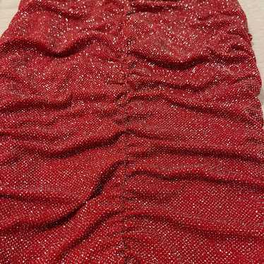 shimmery red bodycon dress - image 1