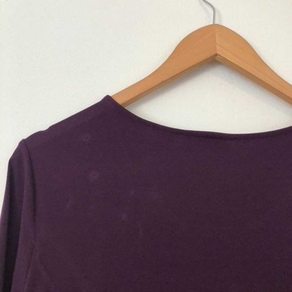 SUSAN GRAVER Artisan Liquid Knit Dress Purple Flo… - image 8
