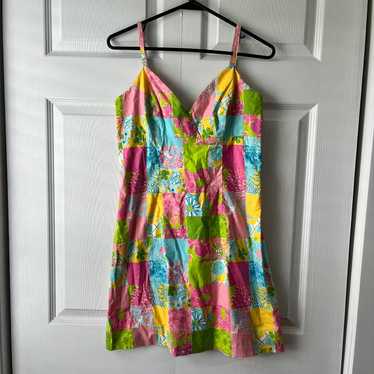 LILLY PULITZER VINTAGE DRESS Size 6 Easter Colors 