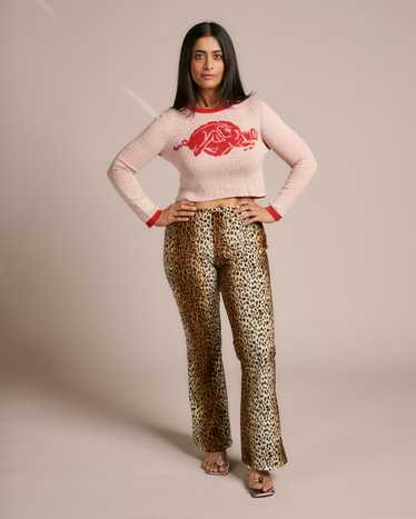 70's Cheetah Print Bell Bottoms - image 1