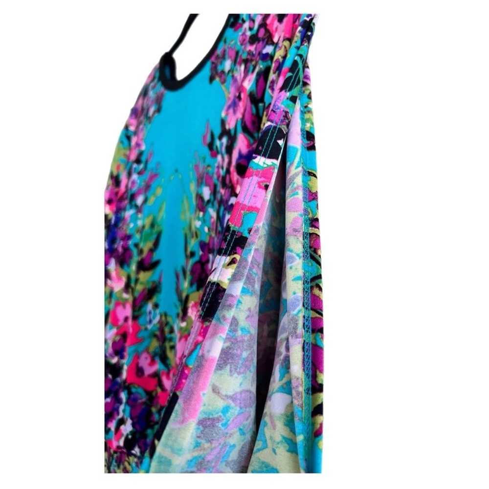 Nicole Miller Floral Multicolor Dress Drop Waist … - image 3
