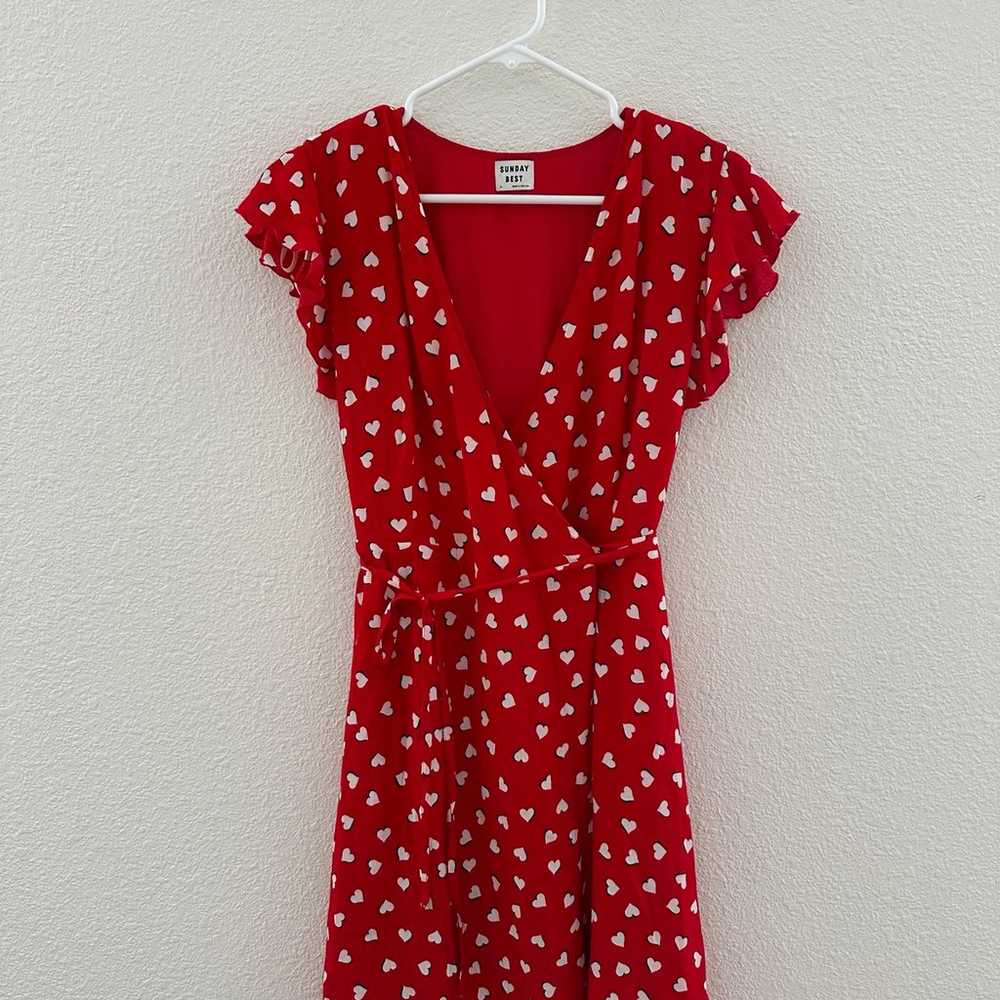 Aritzia Sunday Best Spring Summer Wrap Dress Ruff… - image 1