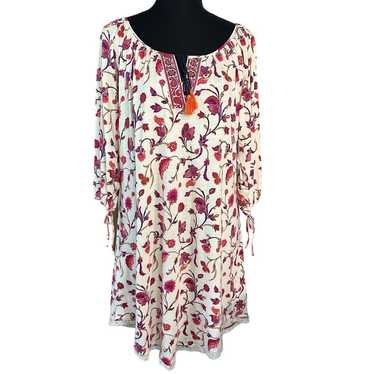 Lucky Brand Floral Print Bohemian Tunic Dress, Si… - image 1