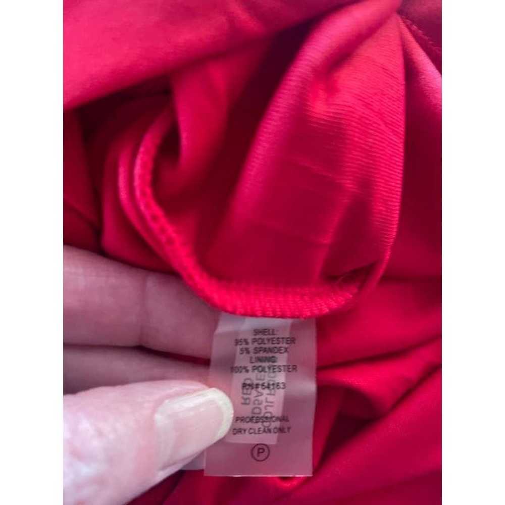 Calvin Klein Size 10 Red Faux Wrap Dress 3/4 Slee… - image 5
