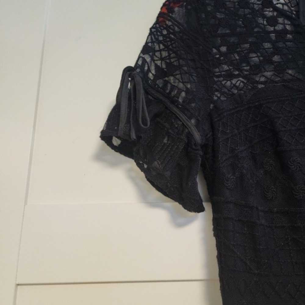 Parker Black Mini Lace Dress Medium Wednesday Vib… - image 2