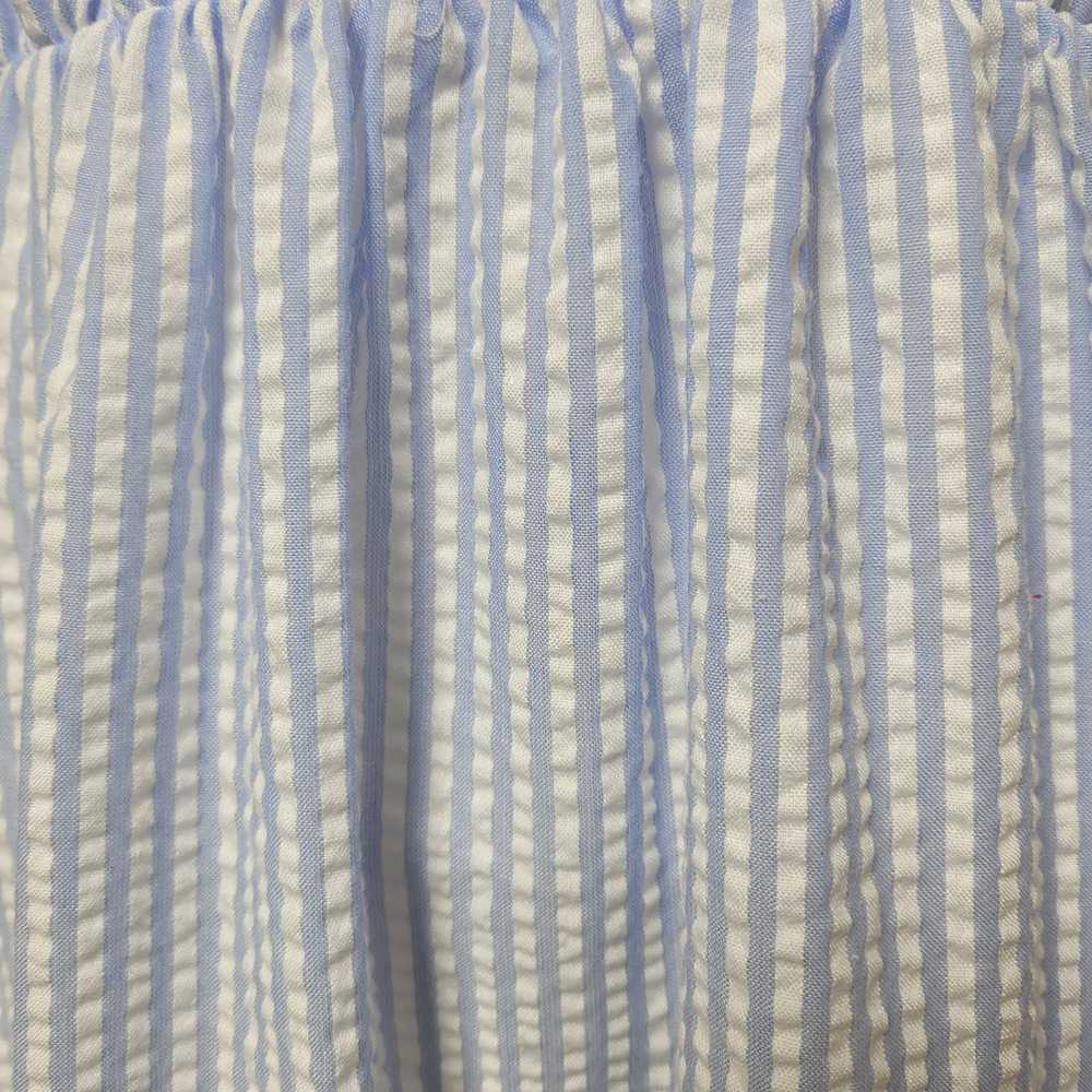 Simply Southern Seersucker Blue White Stripe Ruff… - image 7