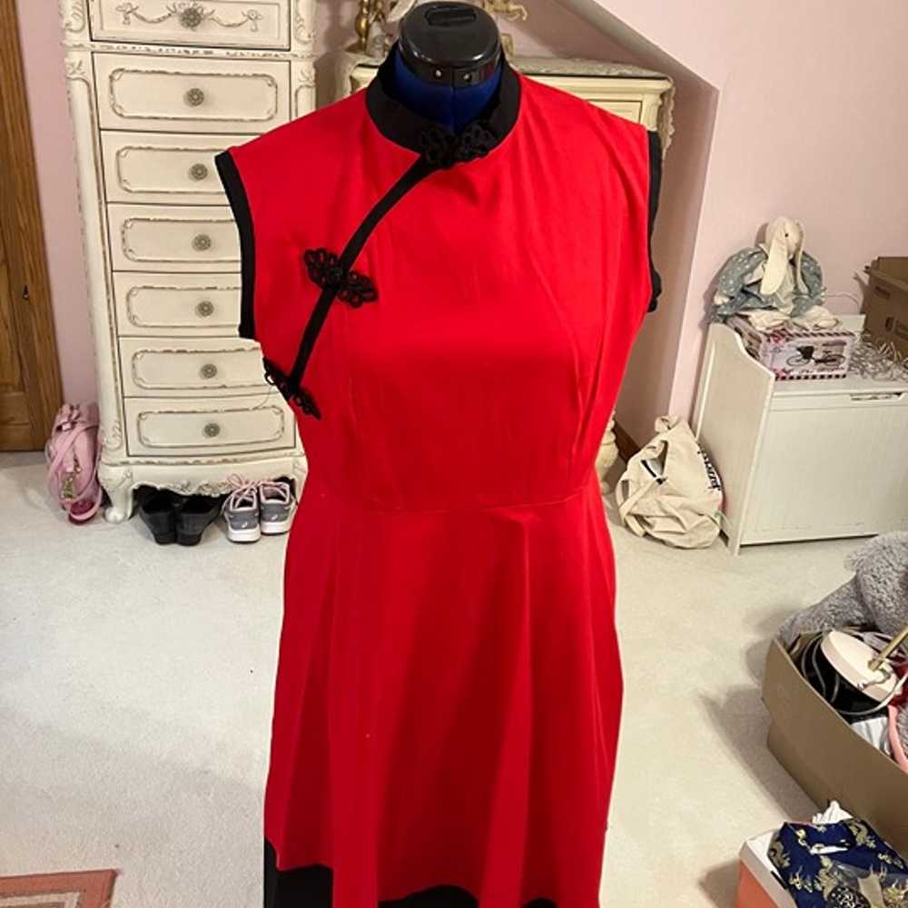 Red Chinese Style Dress - image 1