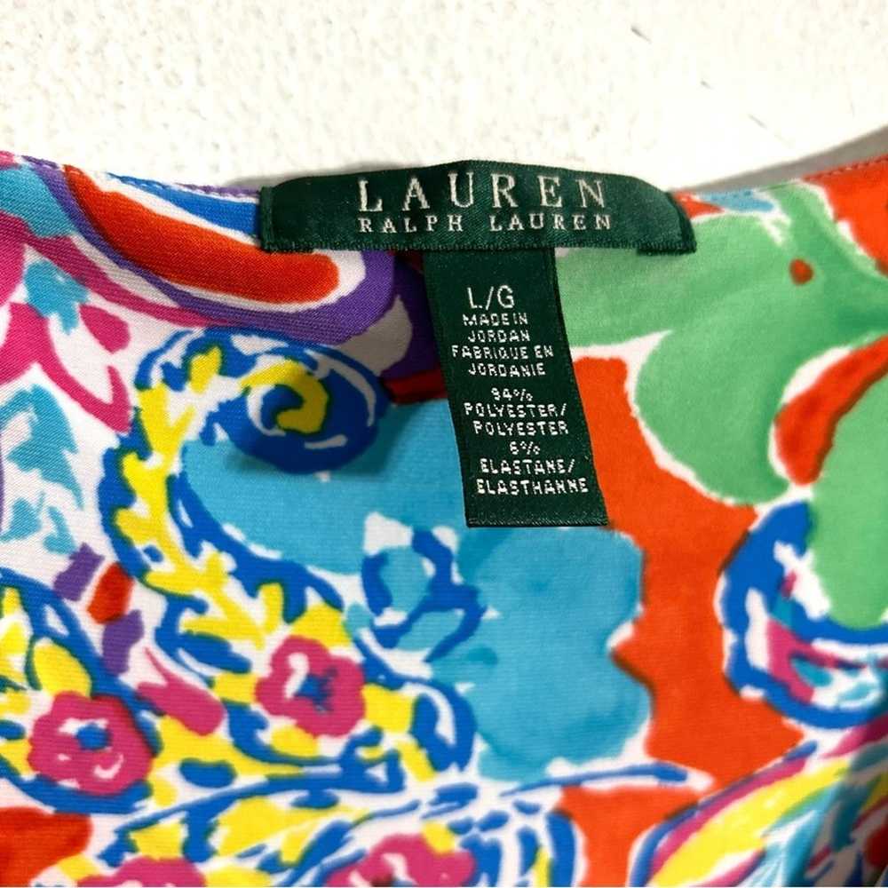 Ralph Lauren Sleeveless Faux Wrap A line Floral M… - image 6