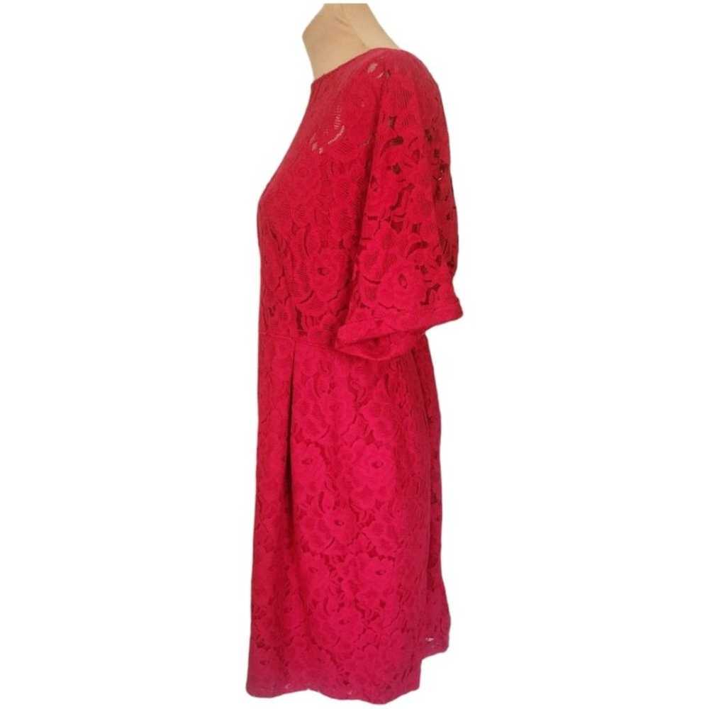 ADRIANNA PAPELL red lace sheath cocktail dress - image 4