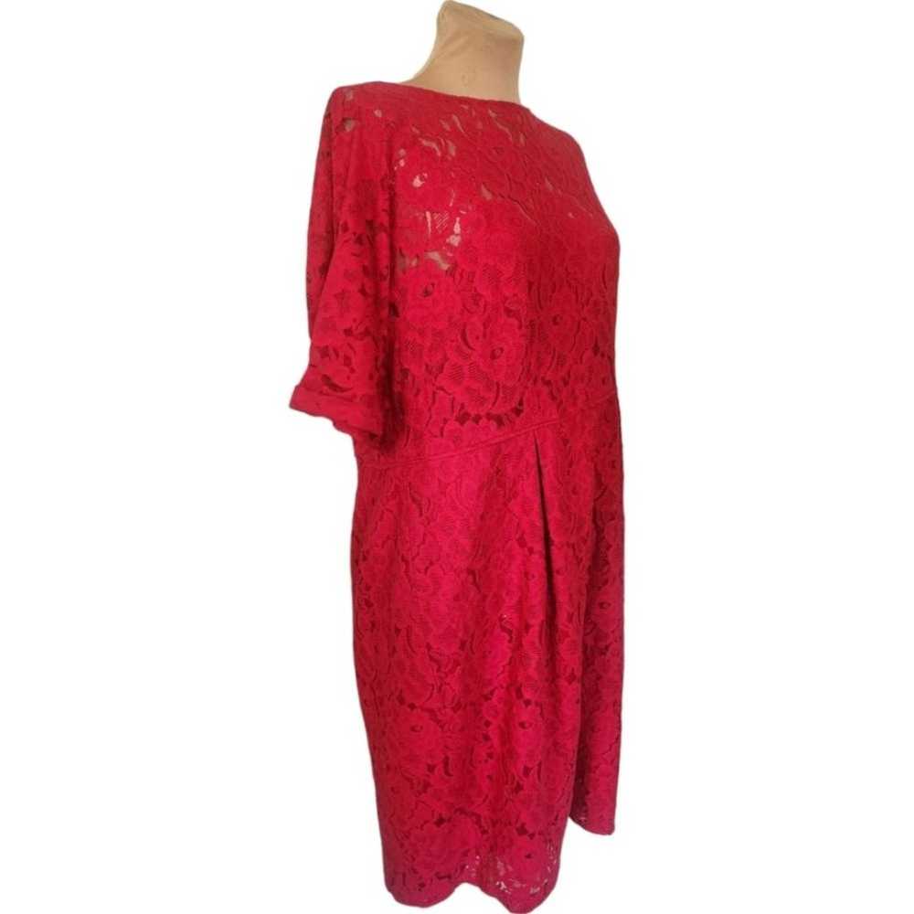 ADRIANNA PAPELL red lace sheath cocktail dress - image 5