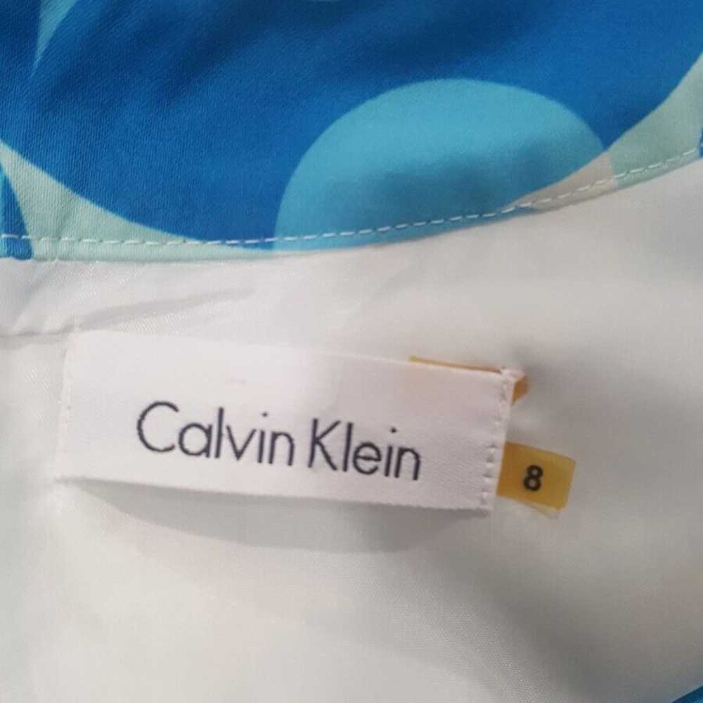 CALVIN KLEIN WOMEN'S FIT FLAIR WHITE BLUE DRESS N… - image 4