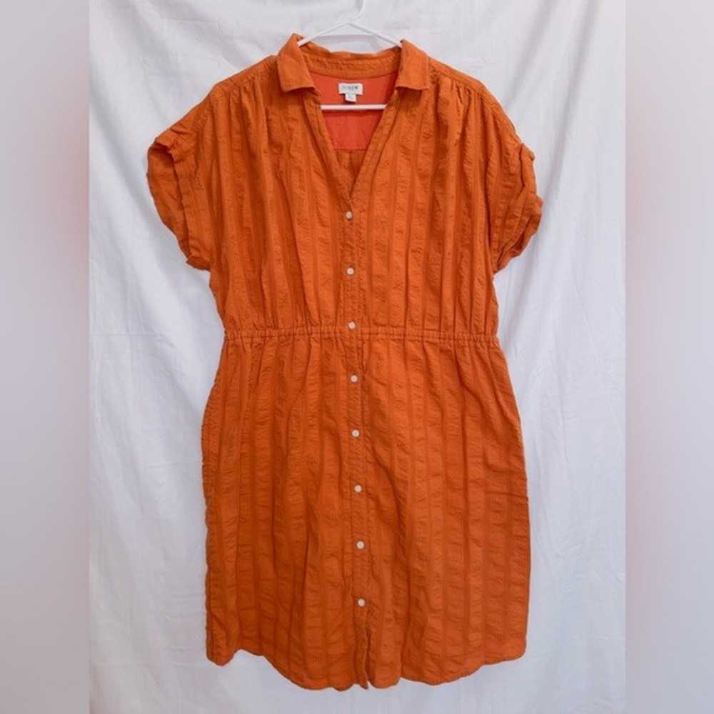 J. Crew L9743 Burnt Orange Button Front Shirt Dre… - image 1