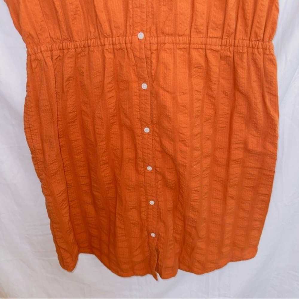 J. Crew L9743 Burnt Orange Button Front Shirt Dre… - image 5