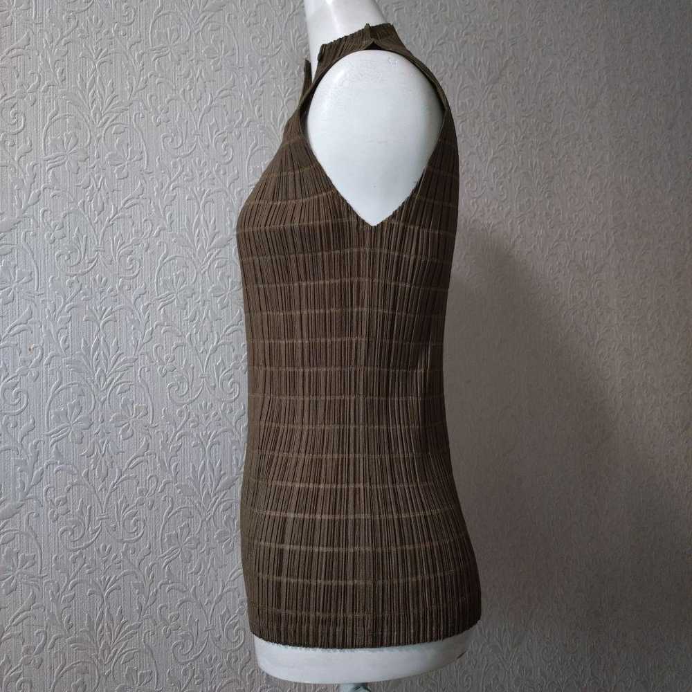PLEATS PLEASE ISSEY MIYAKE High-Neck Top Brown (P… - image 2