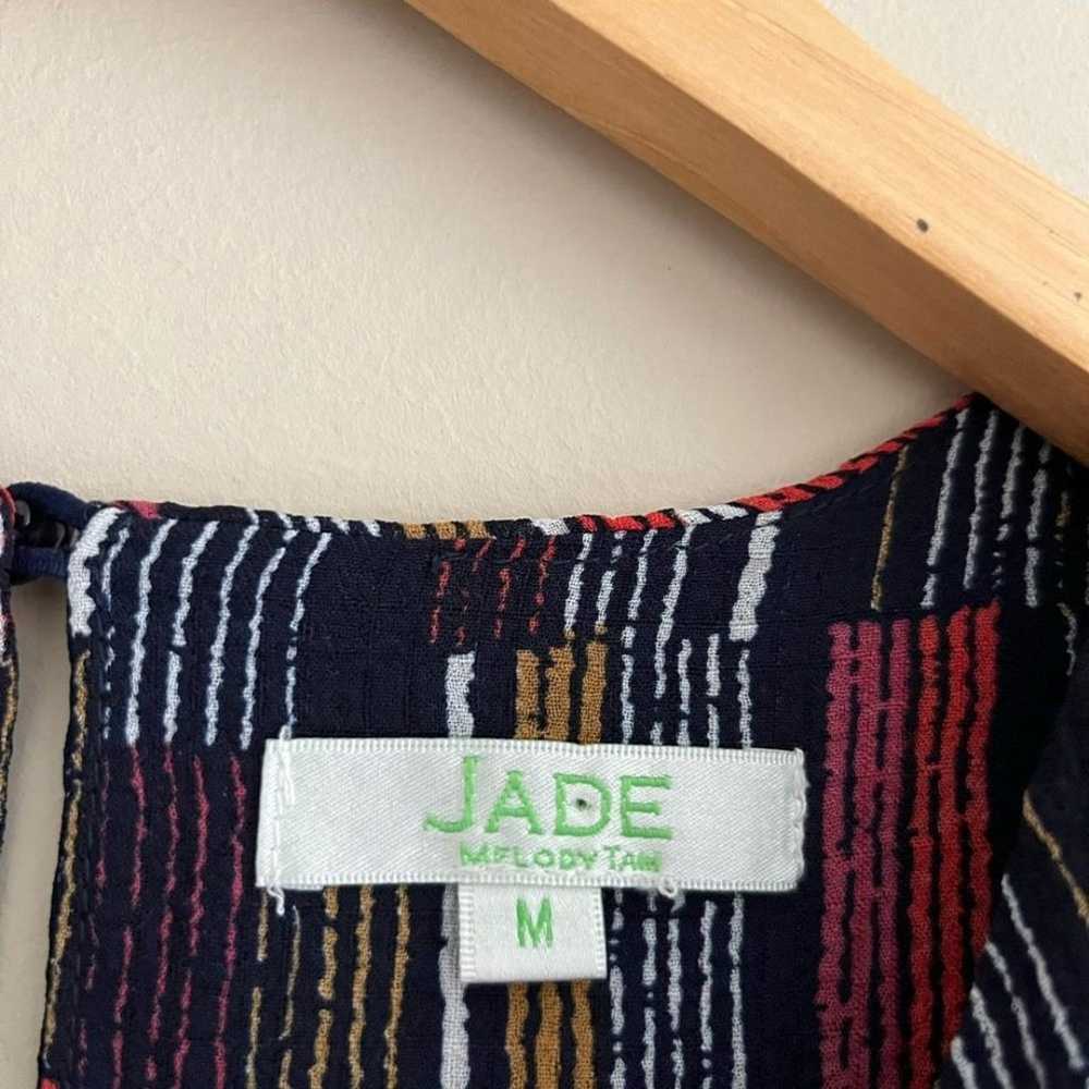 JADE MELODY TAM abstract colorblock ruffle sleeve… - image 4
